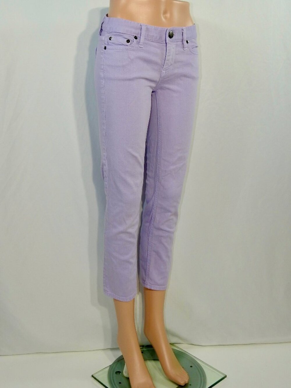 J Crew Sz 6 Cropped Matchstick Purple Jeans Womens Denim Lavender 23863 Pastel
